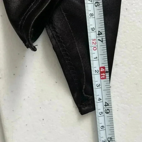 Vintage La Scala Halter Black Studded Prom Dance Liquid Knit Dress whimsigoth L - Picture 12 of 14